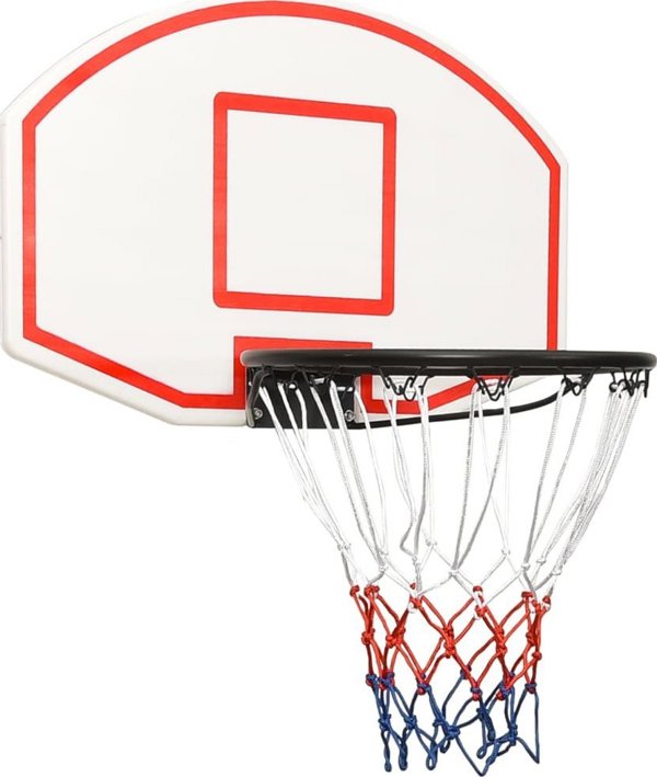 vidaXL Pinakas me kosko gia basket, lefkos, 71x45x2 cm, polietilenio