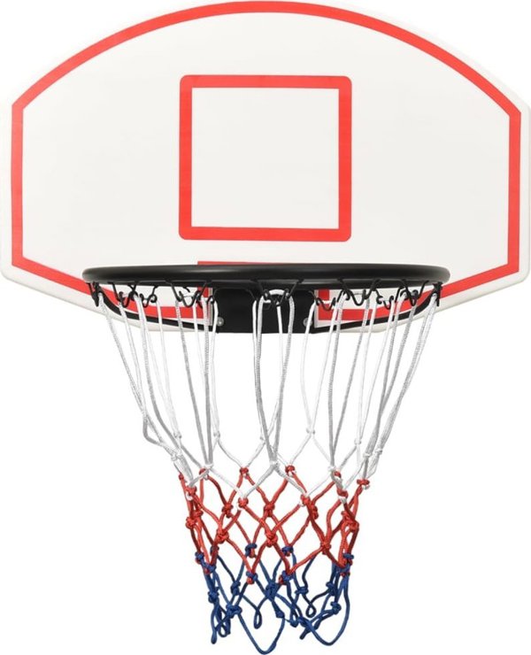 vidaXL Pinakas me kosko gia basket, lefkos, 71x45x2 cm, polietilenio