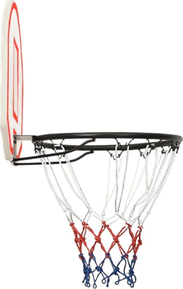 vidaXL Pinakas me kosko gia basket, lefkos, 71x45x2 cm, polietilenio