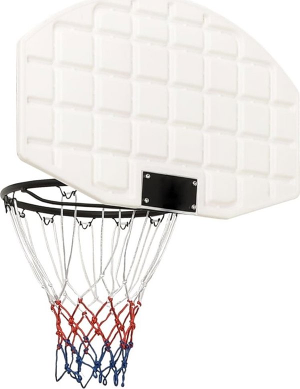 vidaXL Pinakas me kosko gia basket, lefkos, 71x45x2 cm, polietilenio