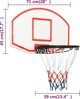 vidaXL Pinakas me kosko gia basket, lefkos, 71x45x2 cm, polietilenio
