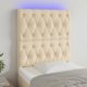 vidaXL Zaglowek do lotka z LED, krem, 80x7x118/128 cm, ypogeio