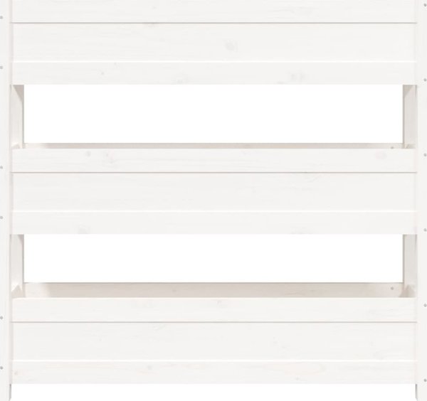 vidaXL Donica λευκή 112x25x104,5 cm από μασίφ πεύκο
