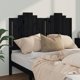 vidaXL Κεφαλάρι κρεβατιού μαύρο, 146x4x110 εκ., μασίφ ξύλο πεύκου