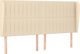 vidaXL Zaglowek uszak, κρεμ, 203x23x118/128 cm, ύφασμα