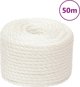 vidaXL Λευκό σκοινί εργασίας, 16 mm, 50 m, πολυπροπυλένιο