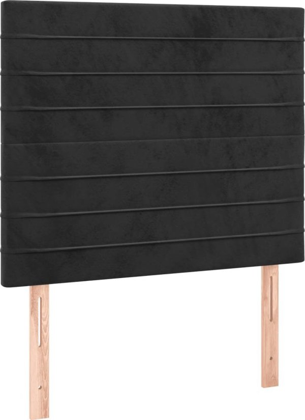 vidaXL Loftiko kontynentalno krevati me estrwma, mavro, aksamit 80x200 cm