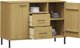 vidaXL Συρταριέρα OSLO, μεταλλικά πόδια, καφέ, 113x40x77 εκ.