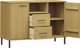 vidaXL Συρταριέρα OSLO, μεταλλικά πόδια, καφέ, 113x40x77 εκ.