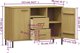 vidaXL Συρταριέρα OSLO, μεταλλικά πόδια, καφέ, 113x40x77 εκ.