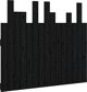 vidaXL Κεφαλάρι κρεβατιού, μαύρο, 95,5x3x80 εκ, μασίφ ξύλο πεύκου