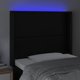 vidaXL Zaglowek do lotka z LED czarny 83x16x118/128 cm sztuczna skora