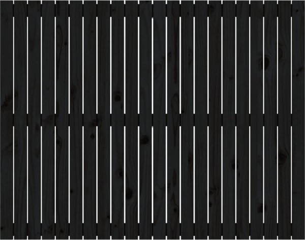 vidaXL Κεφαλάρι κρεβατιού μαύρο 140x3x110 cm από μασίφ πεύκο