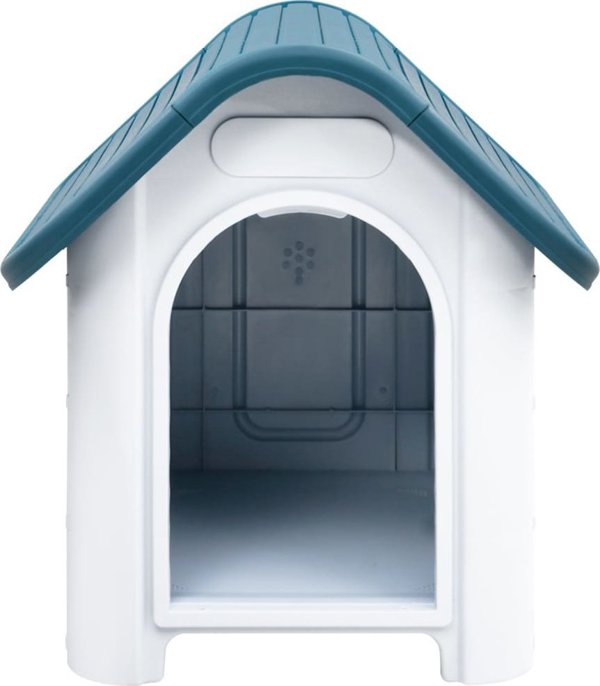 vidaXL vidaXL Buda dla psa, niebieska, 59x75x66 cm, polipropylen