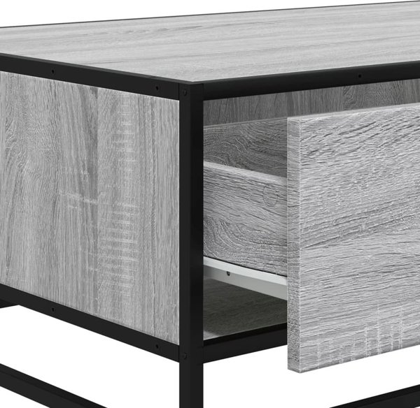 vidaXL Τραπεζάκι καφέ, γκρι δρυς σονόμα, 90x57x35 εκ.