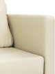 vidaXL Sofa podlogowa 2-w-1, kremowa, 112x174x55 cm, sztuczna skora