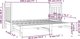 vidaXL Εκτεινόμενο κρεβάτι, λευκό, 2x(90x190) εκ., μασίφ πεύκο