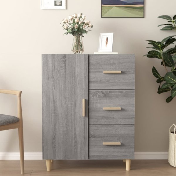vidaXL Νερσοτουλάπα από γκρι δρυς Sonoma, 69.5x34x90 cm, υλικό ξυλοκατασκευής