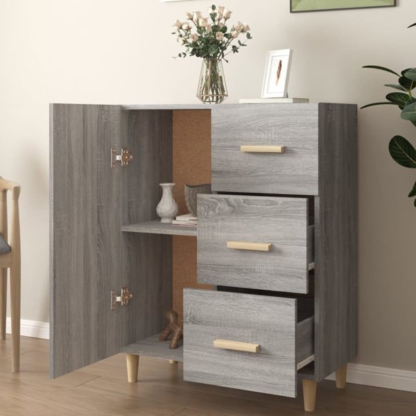 vidaXL Νερσοτουλάπα από γκρι δρυς Sonoma, 69.5x34x90 cm, υλικό ξυλοκατασκευής