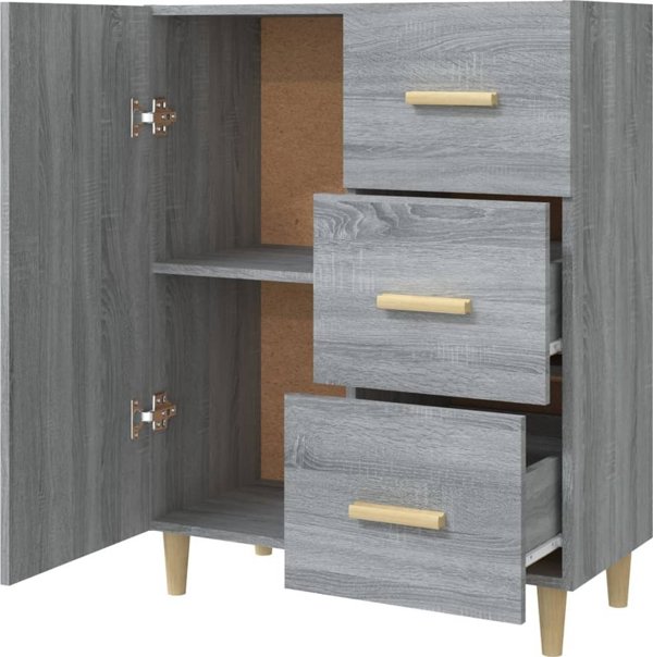 vidaXL Νερσοτουλάπα από γκρι δρυς Sonoma, 69.5x34x90 cm, υλικό ξυλοκατασκευής
