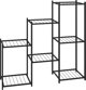 vidaXL Σταντ για λουλούδια, 83x25x80 εκ, μαύρο, σιδερένιο