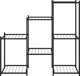 vidaXL Σταντ για λουλούδια, 83x25x80 εκ, μαύρο, σιδερένιο