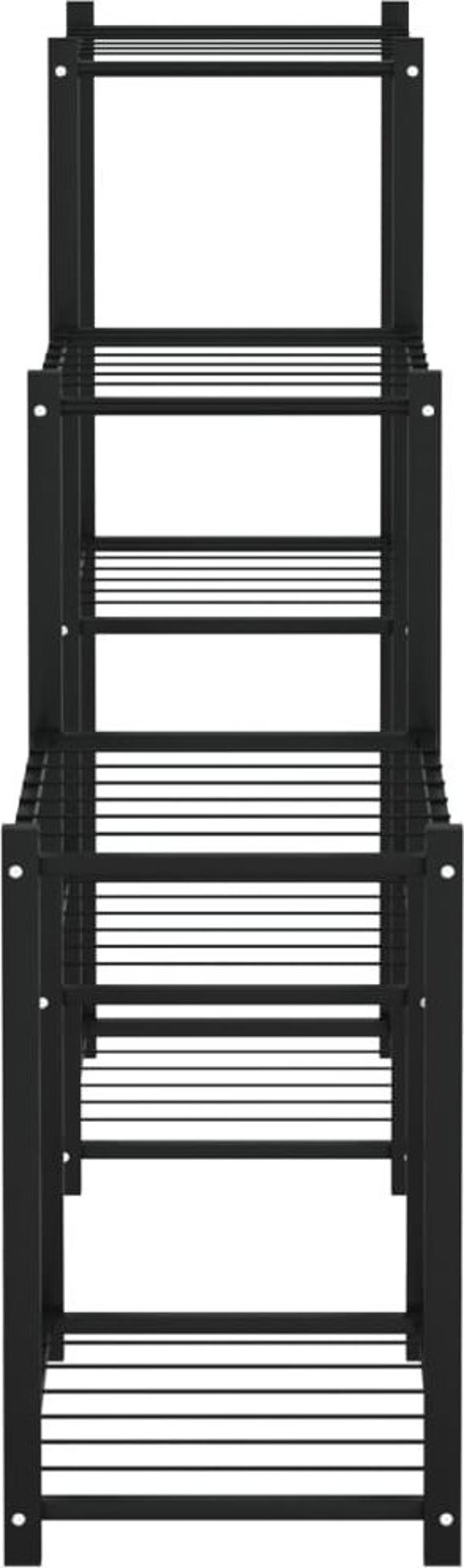 vidaXL Σταντ για λουλούδια, 83x25x80 εκ, μαύρο, σιδερένιο