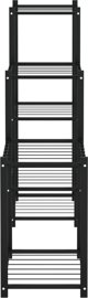 vidaXL Σταντ για λουλούδια, 83x25x80 εκ, μαύρο, σιδερένιο