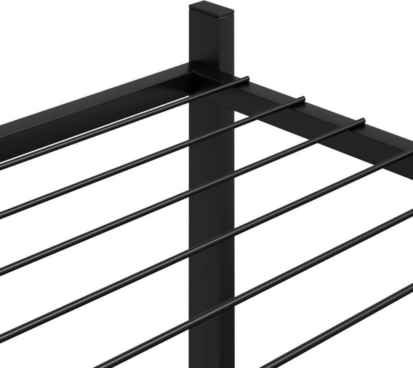vidaXL Σταντ για λουλούδια, 83x25x80 εκ, μαύρο, σιδερένιο