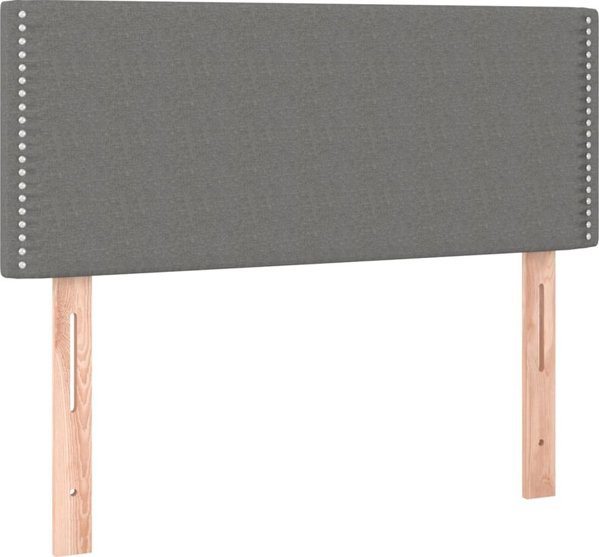 vidaXL Κεφαλάρι κρεβατιού, σκούρο γκρι, 90x5x78/88 εκ, ύφασμα
