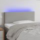 vidaXL Κεφαλάρι κρεβατιού με LED, ανοιχτό γκρι, 80x5x78/88 cm, ύφασμα