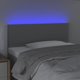 vidaXL Κεφαλάρι κρεβατιού με LED, ανοιχτό γκρι, 80x5x78/88 cm, ύφασμα