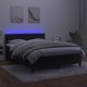 vidaXL Κρεβάτι κοντινεντάλ με στρώμα και LED, μαύρο βελούδο 140x200cm