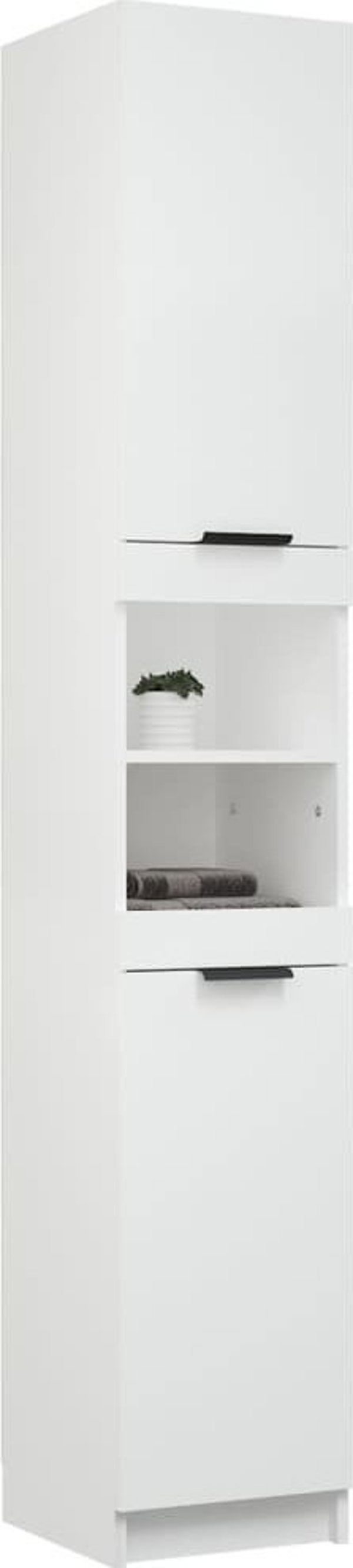 vidaXL Ντουλάπι μπάνιου, λευκό, 32x34x188,5 εκ