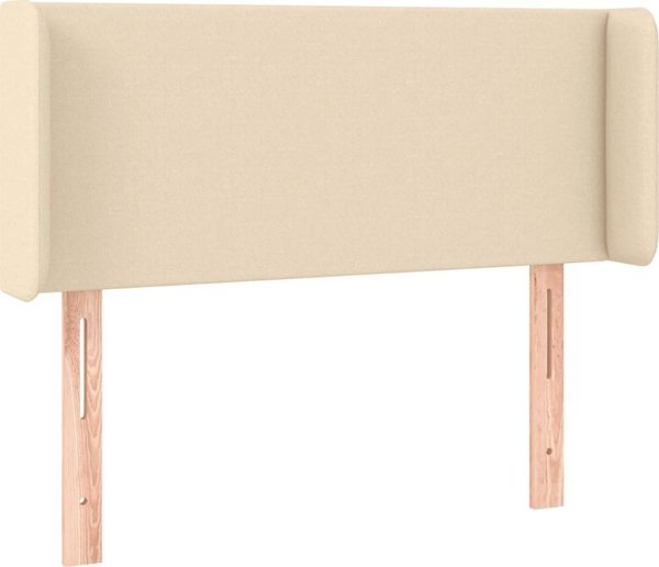 vidaXL Zaglowek do lozkou me LED, krem, 93x16x78/88 cm, yfasma
