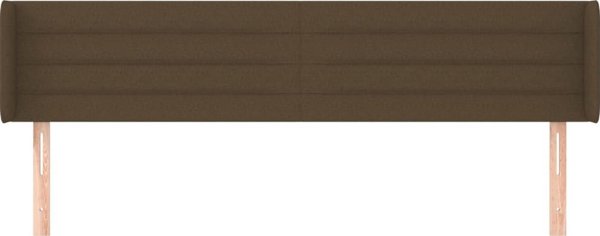 vidaXL Zaglowek uszak, ciemnobrazowy, 163x16x78/88 cm, tkanina