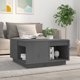 vidaXL vidaXL Stolik kawowy, szary, 60x61x32,5 cm, lite drewno sosnowe