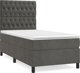 vidaXL Κρεβάτι Continental με Στρώμα, Σκούρο Γκρι Βελούδο, 80x200 cm