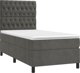 vidaXL Κρεβάτι Continental με Στρώμα, Σκούρο Γκρι Βελούδο, 80x200 cm