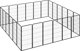 vidaXL vidaXL Kojec dla psa, 24 paneli, czarny, 50x100 cm, stal