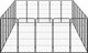 vidaXL vidaXL Kojec dla psa, 24 paneli, czarny, 50x100 cm, stal