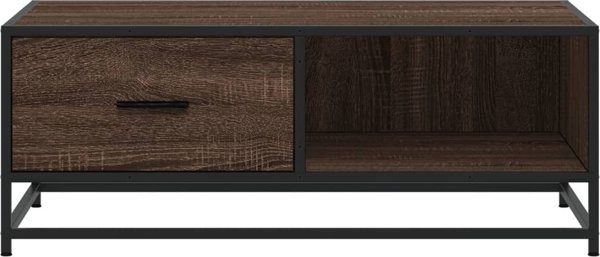 vidaXL Τραπέζι καφέ, καφέ βελανιδιά, 90x57x35 cm, ξυλεπενδύσεις