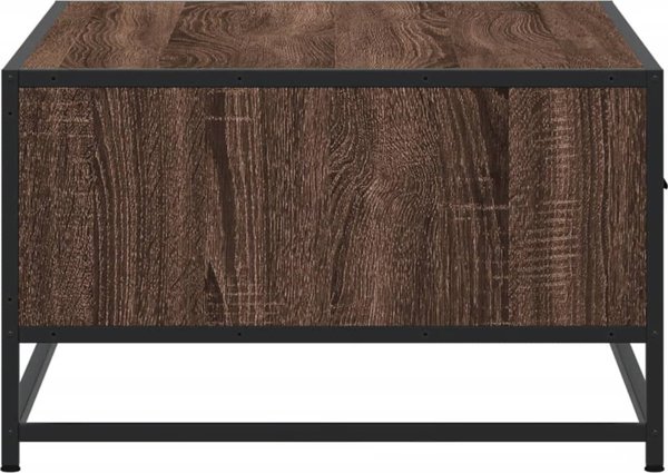 vidaXL Τραπέζι καφέ, καφέ βελανιδιά, 90x57x35 cm, ξυλεπενδύσεις
