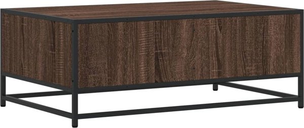 vidaXL Τραπέζι καφέ, καφέ βελανιδιά, 90x57x35 cm, ξυλεπενδύσεις
