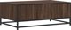 vidaXL Τραπέζι καφέ, καφέ βελανιδιά, 90x57x35 cm, ξυλεπενδύσεις