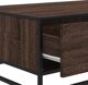 vidaXL Τραπέζι καφέ, καφέ βελανιδιά, 90x57x35 cm, ξυλεπενδύσεις