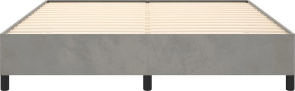 vidaXL Rama κρεβατιού, ανοιχτό γκρι, 180x200 cm, επενδεδυμένη με βελούδο