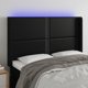 vidaXL Κεφαλάρι κρεβατιού με LED, μαύρο, 147x16x118/128cm, τεχνητό δέρμα