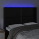 vidaXL Κεφαλάρι κρεβατιού με LED, μαύρο, 147x16x118/128cm, τεχνητό δέρμα