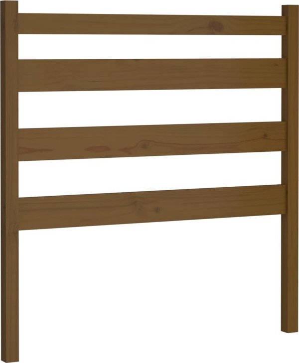 vidaXL Κεφαλάρι κρεβατιού, μελί καφέ, 106x4x100 cm, ξύλο πεύκου